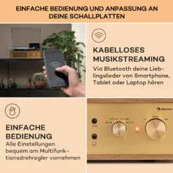 Berklee TT Classic Plattenspieler Riemenantrieb 33,3 & 45 U/min Stereo -Haushaltsgeräte Förderung 10040458 de 0004 usp