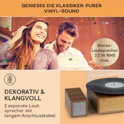 Berklee TT Play Plattenspieler Riemenantrieb 33 1/3 & 45 U/min Stereo-Lautsprecher -Haushaltsgeräte Förderung 10040460 de 0003 usp