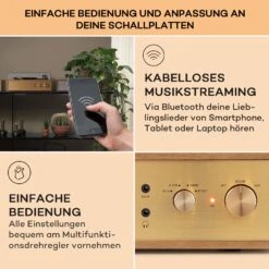 Berklee TT Play Plattenspieler Riemenantrieb 33 1/3 & 45 U/min Stereo-Lautsprecher -Haushaltsgeräte Förderung 10040460 de 0004 usp