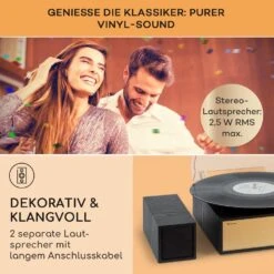 Berklee TT Play Plattenspieler Riemenantrieb 33 1/3 & 45 U/min Stereo-Lautsprecher -Haushaltsgeräte Förderung 10040461 de 0003 usp