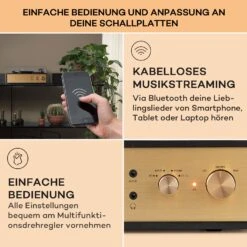 Berklee TT Play Plattenspieler Riemenantrieb 33 1/3 & 45 U/min Stereo-Lautsprecher -Haushaltsgeräte Förderung 10040461 de 0004 usp