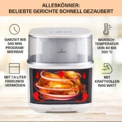 Air Bloom Heißluftfritteuse Dampffunktion 1500W 7,5 Liter 16 Programme -Haushaltsgeräte Förderung 10040497 de 0003 usp