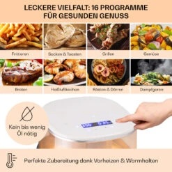 Air Bloom Heißluftfritteuse Dampffunktion 1500W 7,5 Liter 16 Programme -Haushaltsgeräte Förderung 10040497 de 0004 usp