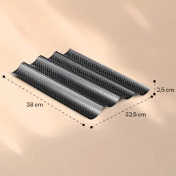 Feelino Baguettblech 4 Mulden -Haushaltsgeräte Förderung 10040542 yy 0006 dimensions