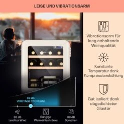 Vinetage 12 Getränkekühler Kühlschrank 48 Liter 4-22°C Retro-Design -Haushaltsgeräte Förderung 10040740 de 0004 logo