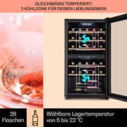 Barossa 29 Duo Weinkühlschrank 29 Fl 80 Ltr 2 Zonen Drucktasten -Haushaltsgeräte Förderung 10041124 de 0003 usp