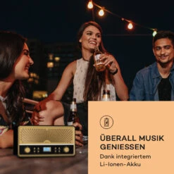 Glastonbury Go Digital-Radio Stereo Akku BT DAB/UKW MP3 USB Line-In -Haushaltsgeräte Förderung 10041150 de 0005 usp