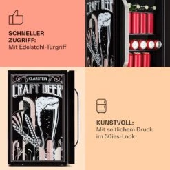 Beersafe 70 Craft Beer Edition Kühlschrank 70 Ltr Glastür Edelstahl -Haushaltsgeräte Förderung 10041182 de 0004 usp