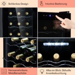 Barolo 15 Uno Weinkühlschrank 48 Ltr 15 Flaschen 11-18°C SingleZone -Haushaltsgeräte Förderung 10041207 de 0005 usp