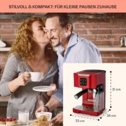 BellaVita Kaffeemaschine 3-in-1 1450 W 20 Bar Milchschäumer -Haushaltsgeräte Förderung 10041240 de 0005 usp