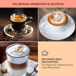 BellaVita Kaffeemaschine 3-in-1 1450 W 20 Bar Milchschäumer -Haushaltsgeräte Förderung 10041240 de 0007 usp