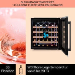 Vinsider 36 Built-In Uno Einbau-Weinkühlschrank 36 Flaschen 92 Ltr Edelstahl -Haushaltsgeräte Förderung 10041287 de 0003 usp