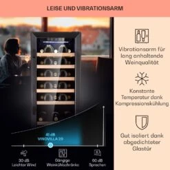 Vinovilla 29 Built-In Weinkühlschrank 81 L / 29 Fl. 1 Zone Glastür Edelstahl -Haushaltsgeräte Förderung 10041309 de 0004 logo