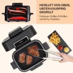 Combo Air Grill-Heißluftfritteuse 5 Programme 1500 Watt 4,5 L Grillkorb 2,5 L Frittierkorb -Haushaltsgeräte Förderung 10041330 de 0005 usp