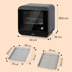 Vita Pro Heißluftfritteuse Dampfgaren 2450 W 18 Ltr 800 Ml Wassertank -Haushaltsgeräte Förderung 10041333 de 0007 usp