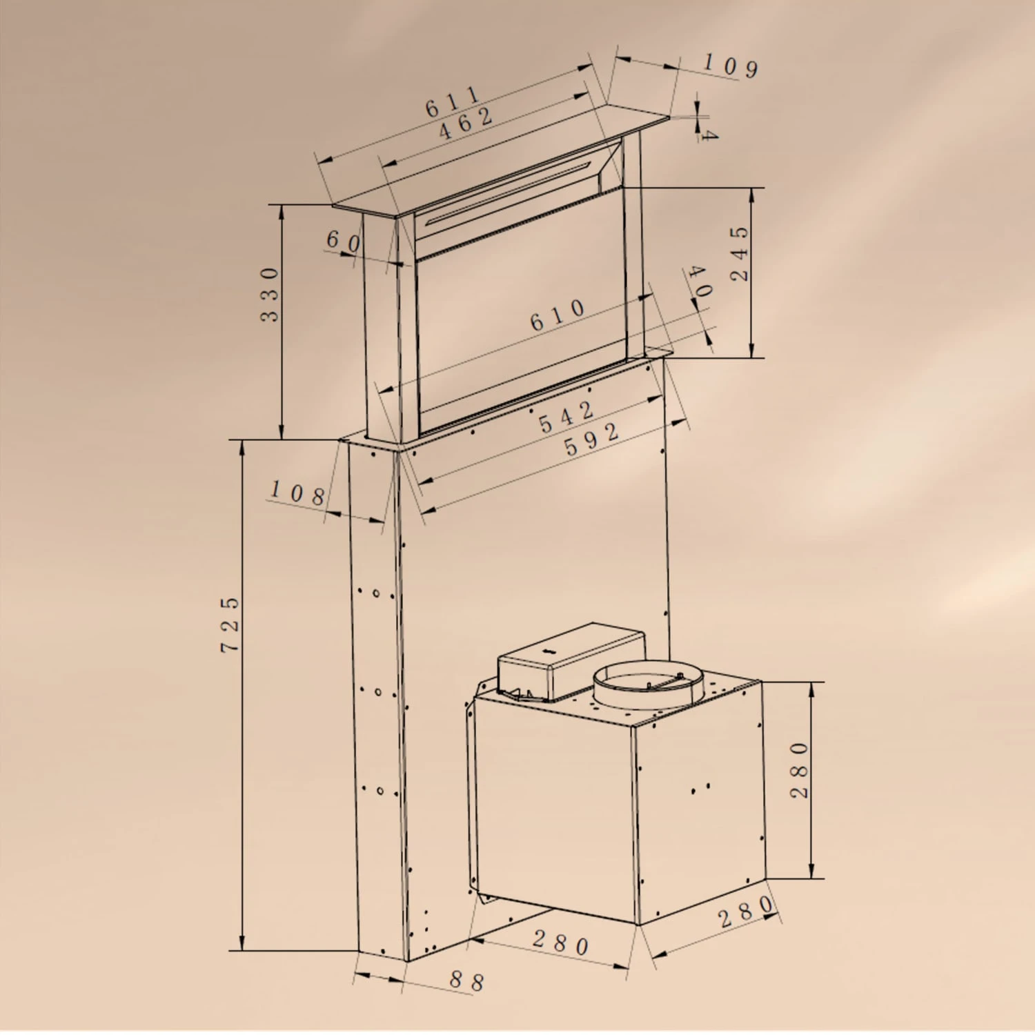 Royal Flush Eco Dunstabzugshaube 60 Cm 576 M³/h A+ 11 Royal Flush Eco Dunstabzugshaube 60 Cm 576 M³/h A+ - Image 9
