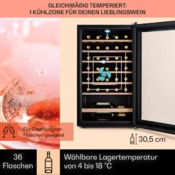 Barossa 32 Uno Weinkühlschrank 1 Zone 95 Liter / 36 Flaschen Touch-Display -Haushaltsgeräte Förderung 10041395 de 0003 usp