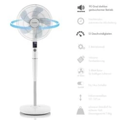 Silent Storm Standventilator 2er-Set 16" (41cm) 5-Blatt-Rotor Weiß -Haushaltsgeräte Förderung 60002055 yy 0006 detail Klarstein Silent Storm Standventilator weiss reedit v2