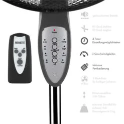 Summerjam Standventilator 2er-Set Standlüfter 50W 3 Stufen Grau -Haushaltsgeräte Förderung 60002059 yy 0004 logo Klarstein Summerjam Standventilator grau reedit