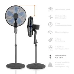 Summerjam Standventilator 2er-Set Standlüfter 50W 3 Stufen Grau -Haushaltsgeräte Förderung 60002059 yy 0006 logo Klarstein Summerjam Standventilator grau reedit