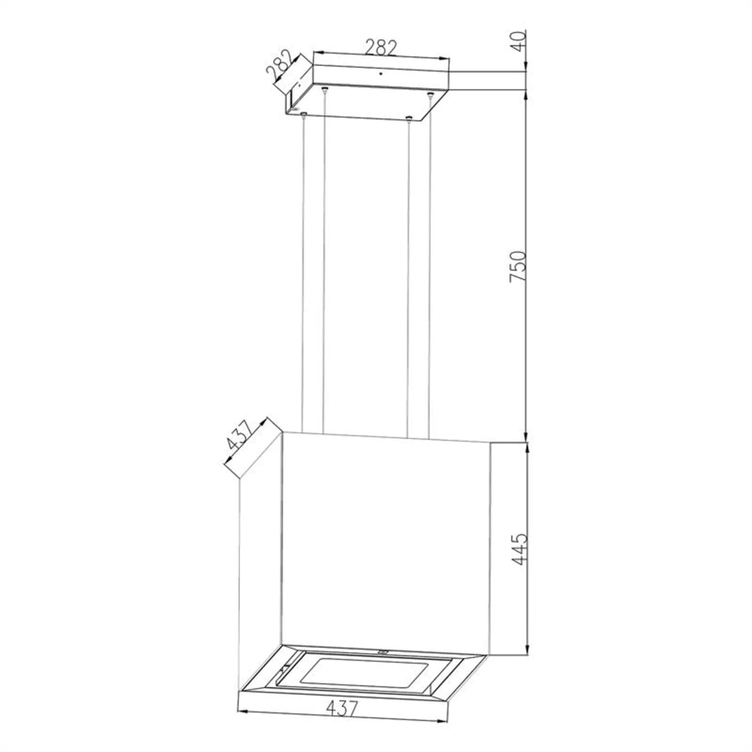 Kronleuchter Dunstabzugshaube Umluftset Aktivkohlefilter Schwarz 9 Kronleuchter Dunstabzugshaube Umluftset Aktivkohlefilter Schwarz - Image 7
