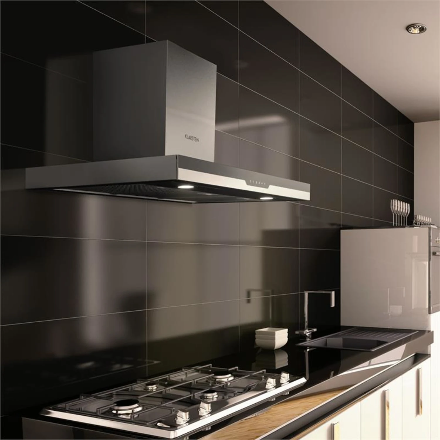 Finessa Dunstabzugshaube Umluftset 90cm 635 M³/h 2 Aktivkohlefilter 5 Finessa Dunstabzugshaube Umluftset 90cm 635 M³/h 2 Aktivkohlefilter - Image 3