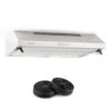 Purista Dunstabzugshaube Umluftset 60cm 190 M³/h 2 Aktivkohlefilter -Haushaltsgeräte Förderung 60002303 yy 0001 front Klarstein Purista Dunstabzugshaube Umluftset