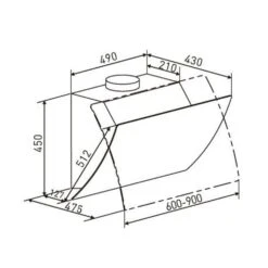 Annabelle 60 Dunstabzugshaube Umluftset 595 M³/h Touch-Armatur Schwarz -Haushaltsgeräte Förderung 60002315 yy 0008 logo Klarstein Annabelle60 Dunstabzugshaube schwarz