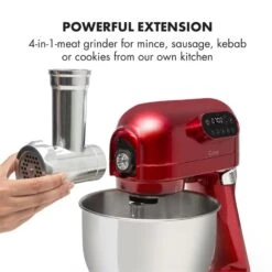 Curve Plus Küchenmaschinen-Set | 5l | 4-in-1 Fleischwolf | Rot -Haushaltsgeräte Förderung 60002329 yy 0008 logo Klarstein Curve Plus Kuechenmaschinen Set rot reedit