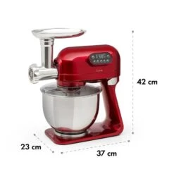 Curve Plus Küchenmaschinen-Set | 5l | 4-in-1 Fleischwolf | Rot -Haushaltsgeräte Förderung 60002329 yy 0012 logo Klarstein Curve Plus Kuechenmaschinen Set rot