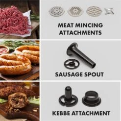 Curve Plus Küchenmaschinen-Set | 5l | 4-in-1 Fleischwolf | Silber -Haushaltsgeräte Förderung 60002330 yy 0003 logo Klarstein Curve Plus Kuechenmaschinen Set silber