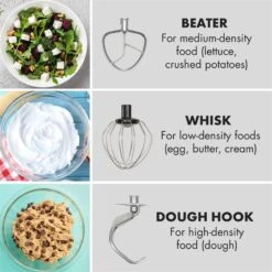 Curve Plus Küchenmaschinen-Set | 5l | 4-in-1 Fleischwolf | Silber -Haushaltsgeräte Förderung 60002330 yy 0007 logo Klarstein Curve Plus Kuechenmaschinen Set silber