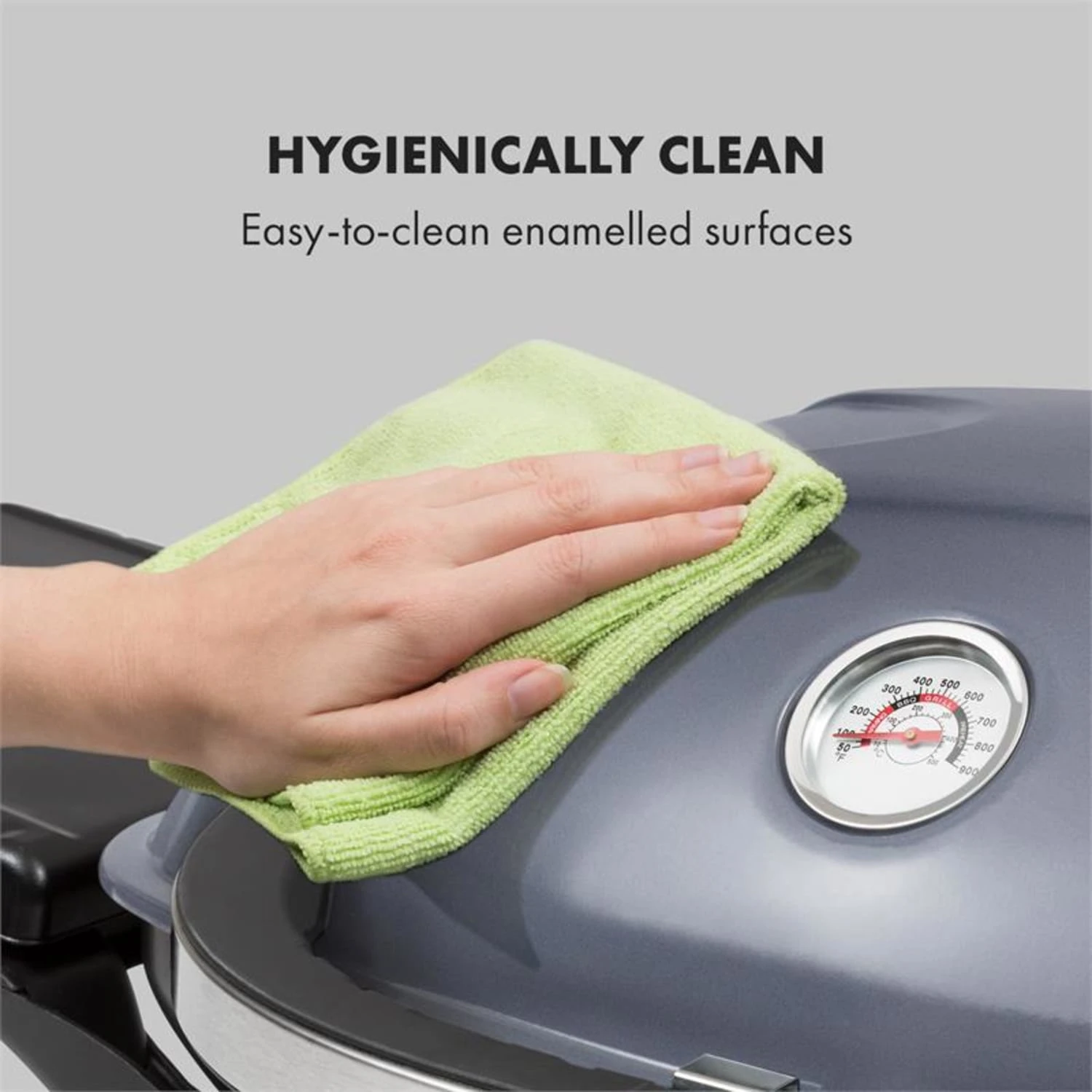 Parforce Duo Gasgrill 2 Brenner 4,4kW 15000BTU 300°C Gasschlauch Grau – Bild 5