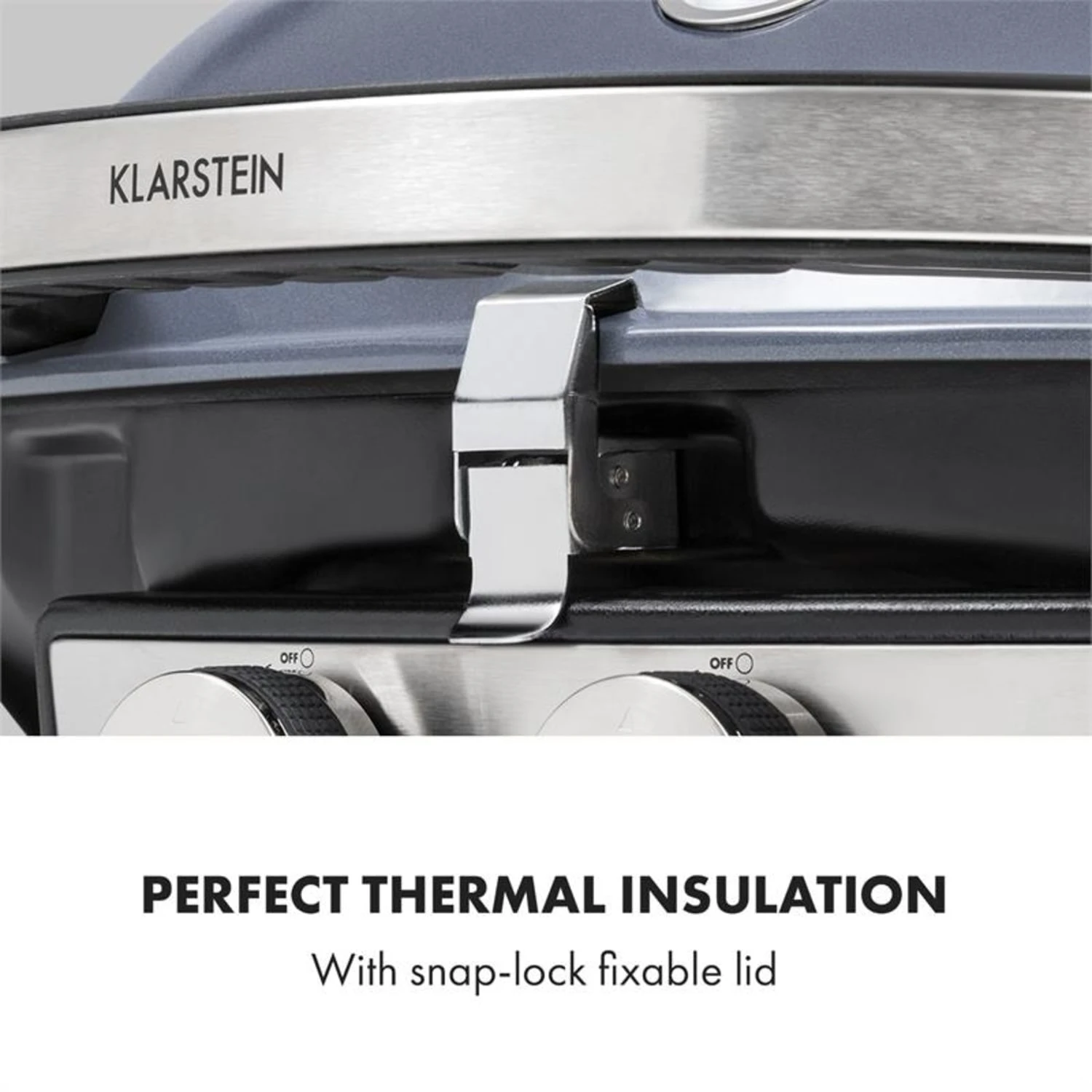 Parforce Duo Gasgrill 2 Brenner 4,4kW 15000BTU 300°C Gasschlauch Grau – Bild 7