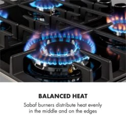 Kalahari Ignito Einbau-Ofen-Set Elektro / Gas 68Ltr Schwarz Edelstahl -Haushaltsgeräte Förderung 60002586 yy 0008 logo Klarstein Ignito 4 Zonen Gaskochfeld schwarz