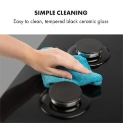 Kalahari Ignito Einbau-Ofen-Set Elektro / Gas 68Ltr Schwarz Edelstahl -Haushaltsgeräte Förderung 60002586 yy 0010 logo Klarstein Ignito 4 Zonen Gaskochfeld schwarz