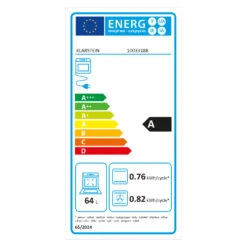 Gusteau Ignito Einbau-Ofen-Set Elektro / Gas 64Ltr Schwarz Edelstahl -Haushaltsgeräte Förderung 60002595 energy label