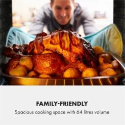 Gusteau Ignito Einbau-Ofen-Set Elektro / Gas 64Ltr Schwarz Edelstahl -Haushaltsgeräte Förderung 60002595 yy 0005 logo Klarstein Gusteau Elektrischer Einbaubackofen schwarz