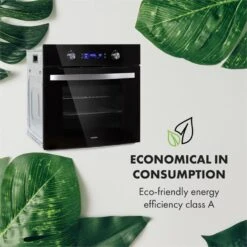 Gusteau Ignito Einbau-Ofen-Set Elektro / Gas 64Ltr Schwarz Edelstahl -Haushaltsgeräte Förderung 60002595 yy 0006 logo Klarstein Gusteau Elektrischer Einbaubackofen schwarz