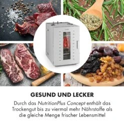 Master Jerky 16 Dörrautomat + Fleischhaken Set 1500W 40-90 °C 15h-Timer Edelstahl Silber -Haushaltsgeräte Förderung 60002668 de 0005 logo
