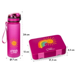 Schmatzfatz Frühstücksset Lunchbox & Trinkflasche Tritan Dicht BPA-frei -Haushaltsgeräte Förderung 60002944 yy 0008 dimensions